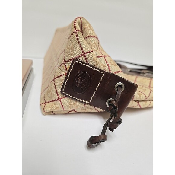 Dooney & Bourke Vintage Tassel Tote Purse Shoulder Bag Canvas Signature Logo 30 - Picture 14 of 15